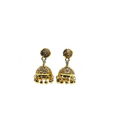 9Kt Gold Indian Jhumka Earrings