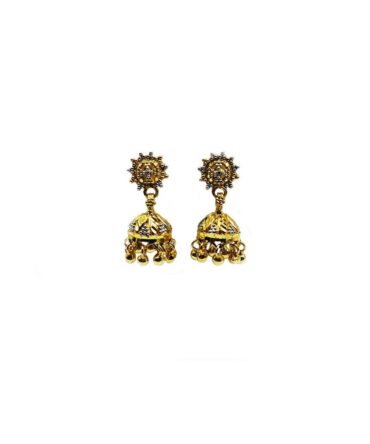 9Kt Gold Indian Jhumka Earrings
