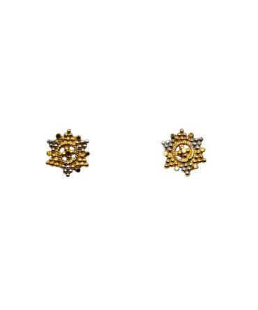 9Kt Gold Indian Stud Earrings