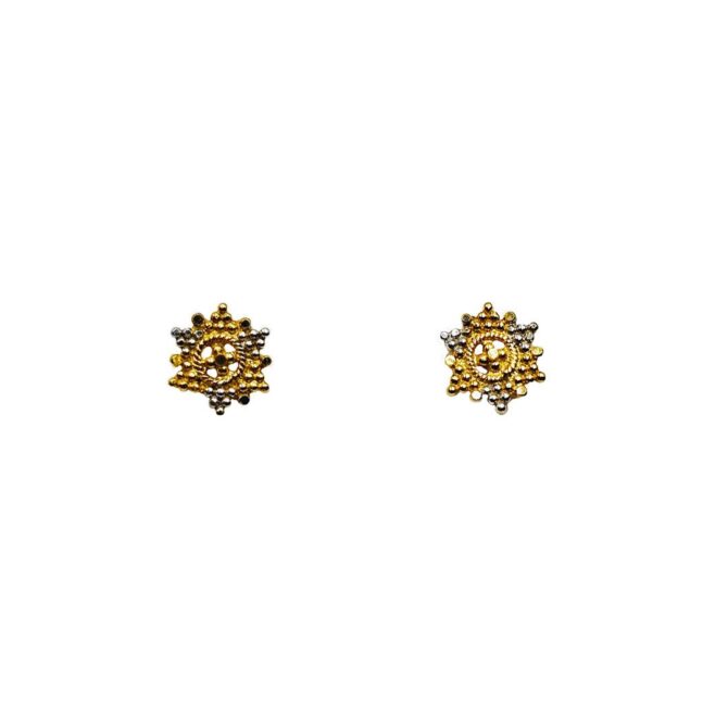 9Kt Gold Indian Stud Earrings