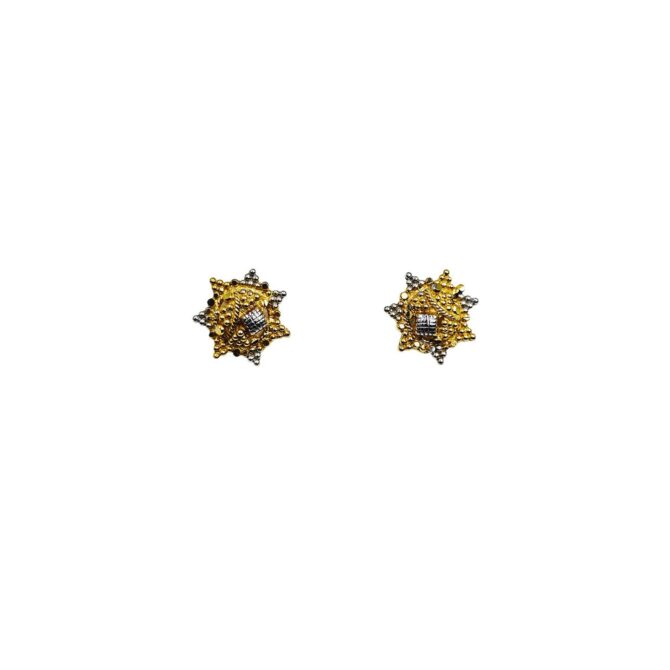 9Kt Gold Indian Stud Earrings