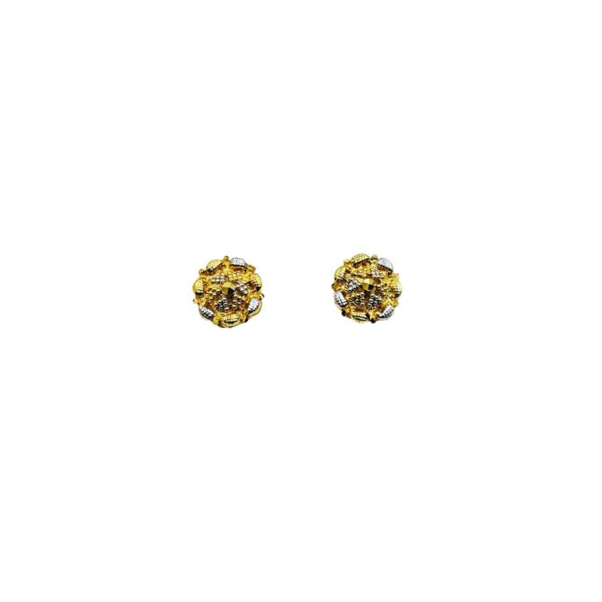 9Kt Gold Indian Stud Earrings