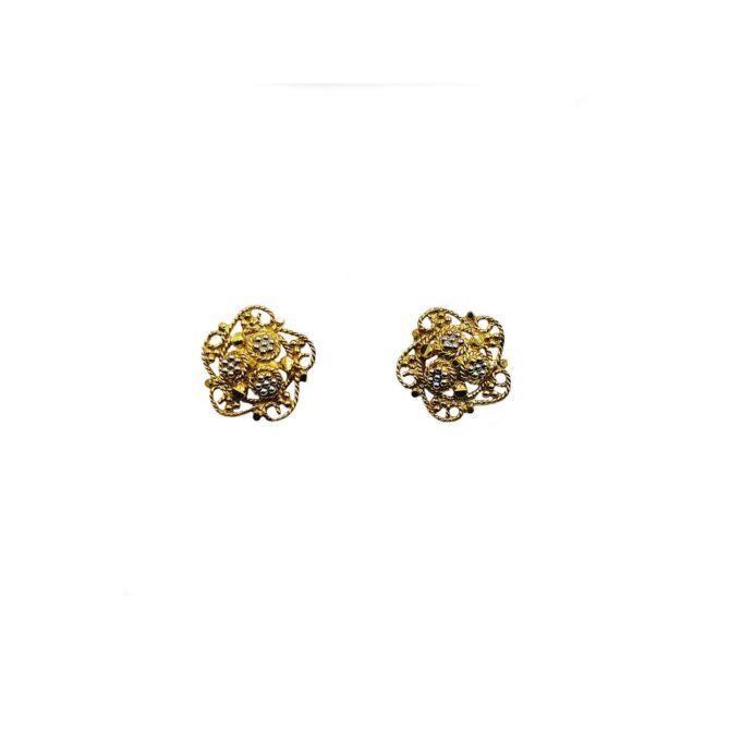 9Kt Gold Indian Stud Earrings