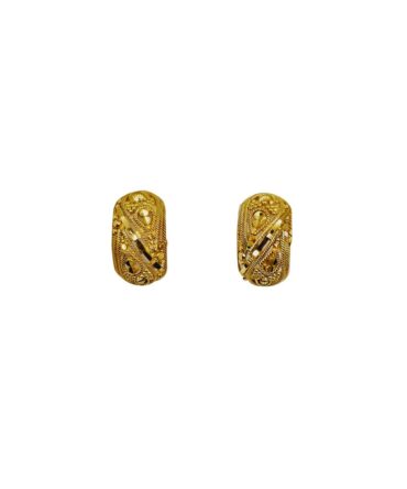 9Kt Gold Indian Huggie Earrings
