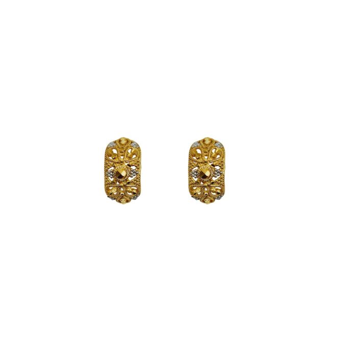 9Kt Gold Indian Huggie Earrings