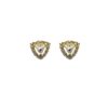 9Kt Yellow Gold Cubic Zirconia Triangle Earrings