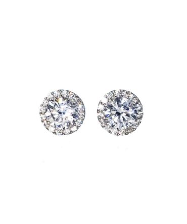 9Kt White Gold Cubic Zirconia Studs