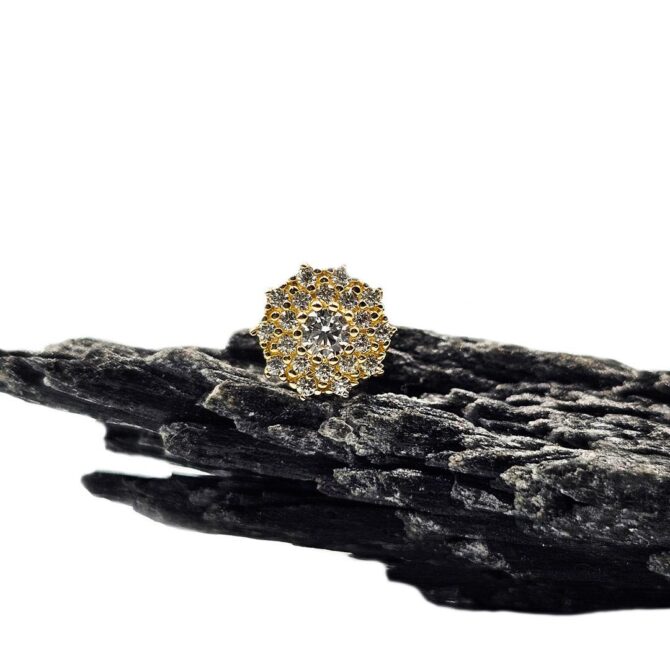 9Kt Yellow Gold Cubic Zirconia Stud Earrings