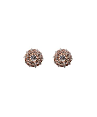 9Kt Rose Gold Cubic Zirconia Stud Earrings