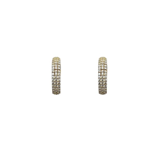 9Kt Gold Indian Huggie Earrings