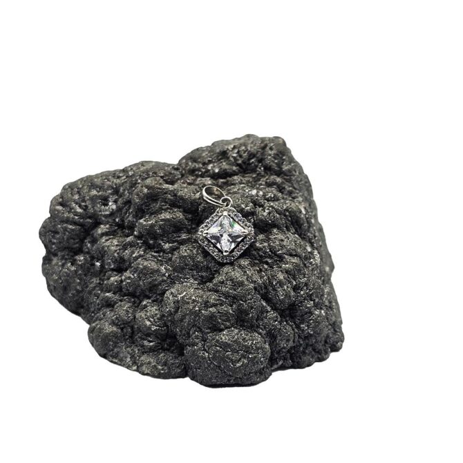 9Kt White Gold Cubic Zirconia Pendant
