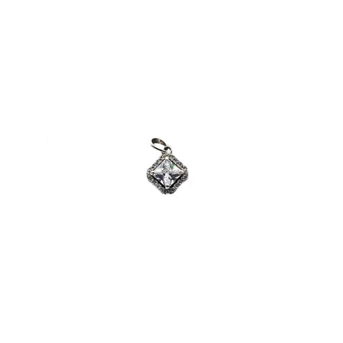 9Kt White Gold Cubic Zirconia Pendant