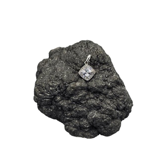 9Kt White Gold Cubic Zirconia Pendant