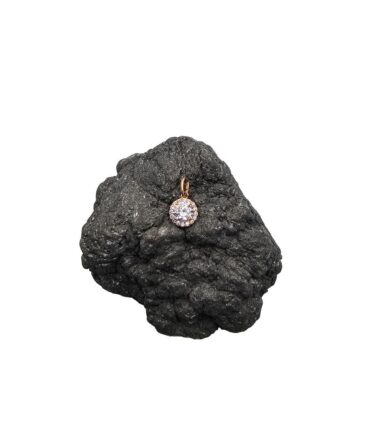 9Kt Rose Gold Cubic Zirconia Clear Halo Pendant