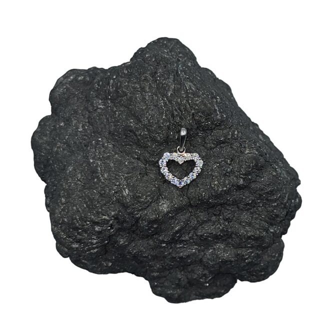 9Kt Yellow Gold Cubic Zirconia Heart Pendant