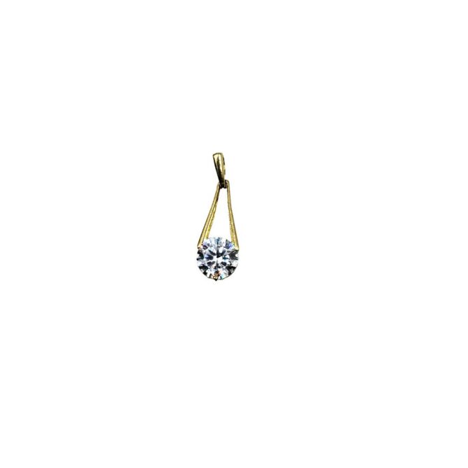 9Kt Yellow Gold Cubic Zirconia Pendant
