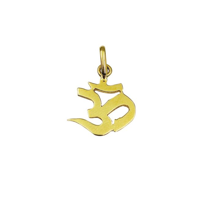 9Kt Yellow Gold Hindi Aum Pendant