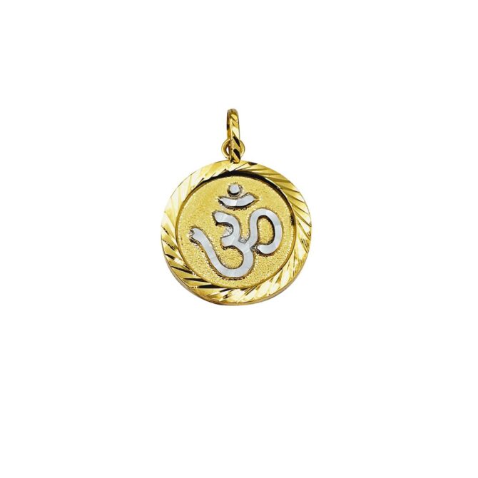 9Kt Yellow Gold Hindi Aum Pendant
