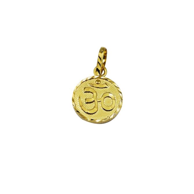 9Kt Yellow Gold Hindi Aum Pendant