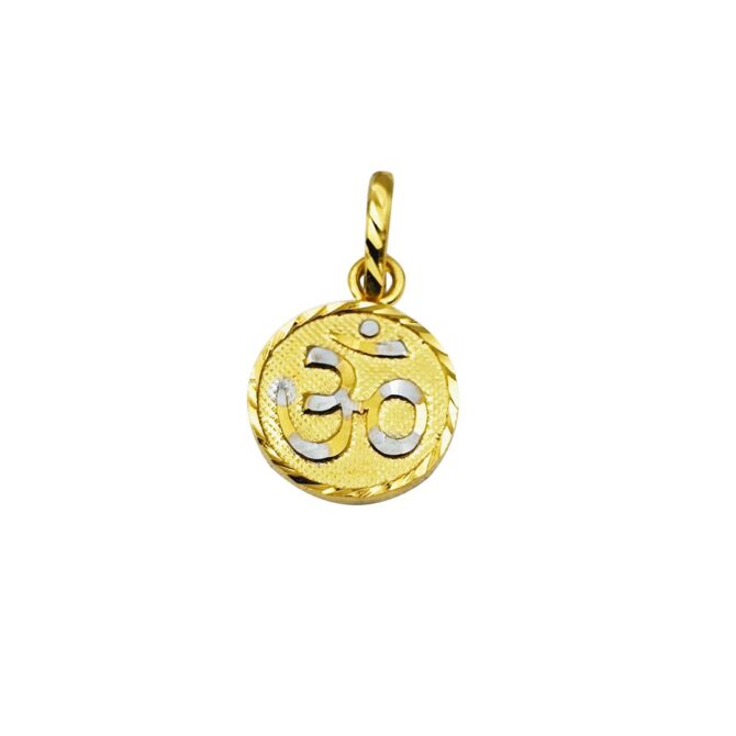 9Kt Yellow Gold Hindi Aum Pendant