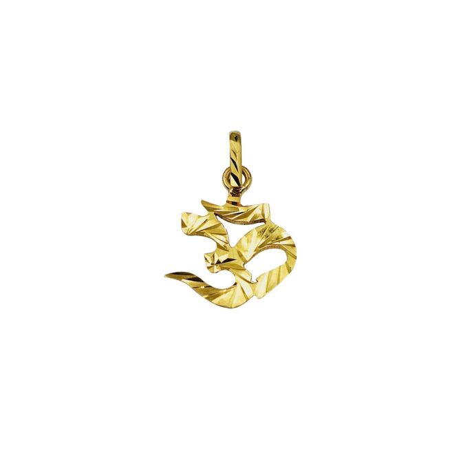 9Kt Yellow Gold Hindi Aum Pendant