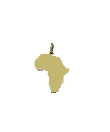 9Kt Yellow Gold Africa Pendant