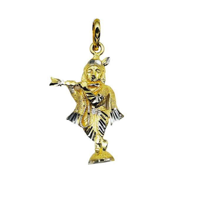 18Kt Yellow Gold Krishna Pendant (Medium)