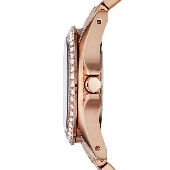 Fossil Women's Riley Rose Gold Round Stainless Steel Watch