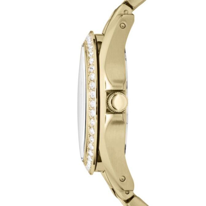 Fossil Women's Riley Gold Round Stainless Steel Watch