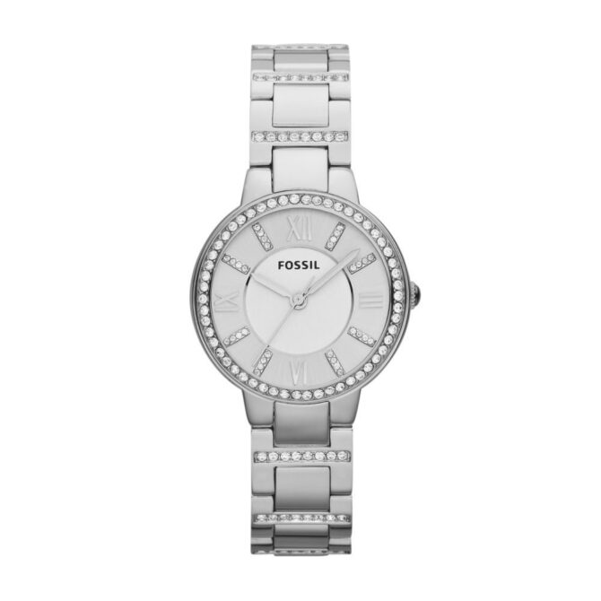 Fossil Women's Virginia Silver/Steel Round Stainless Steel Watch