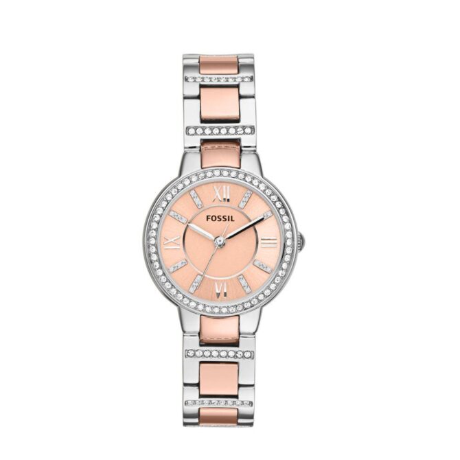 Fossil Women's Virginia Silver/Steel Round Stainless Steel Watch