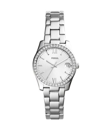 Fossil Women's Scarlette Mini Silver Round Stainless Steel Watch
