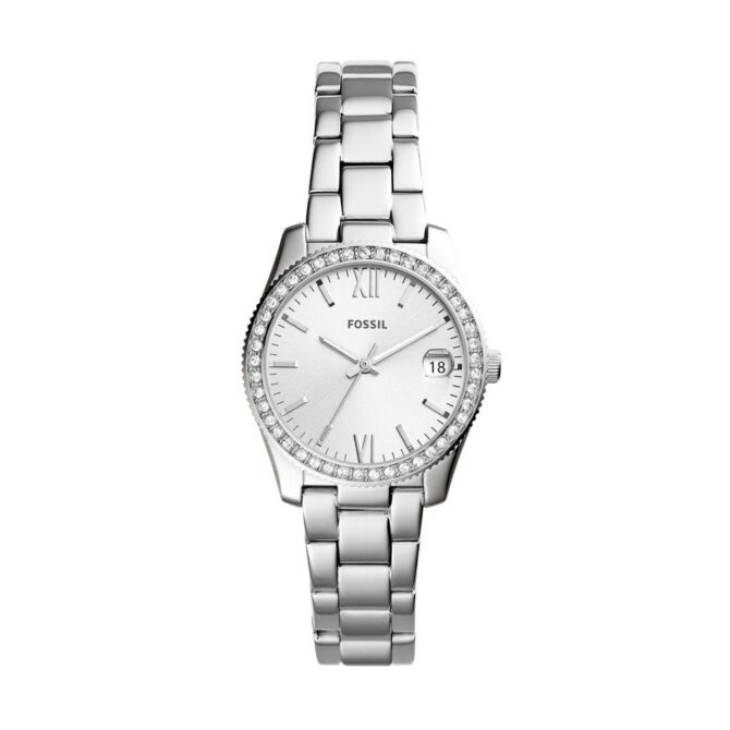 Fossil Women's Scarlette Mini Silver Round Stainless Steel Watch