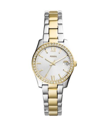 Fossil Women's Scarlette Mini Three-Hand Date Two Tone Stainless Steel Watch