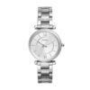 Fossil Women's Carlie Silver Round Stainless Steel Watch