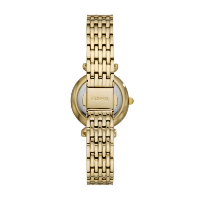 Fossil Carlie Mini Three-Hand Gold-Tone Stainless Steel Watch