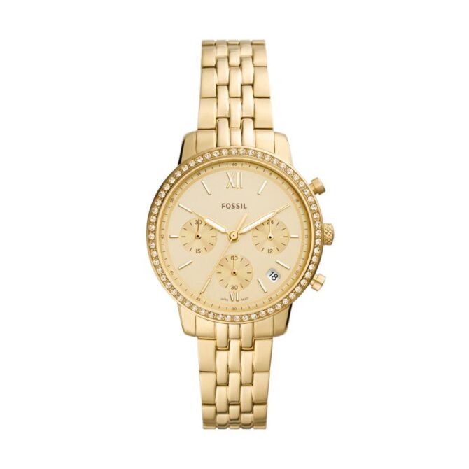 Fossil Women Neutra Chronograph Gold-Tone Stainless Steel Watch