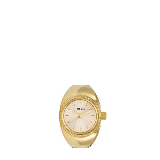 Fossil Women's Watch Ring Two-Hand Gold-Tone Stainless Steel
