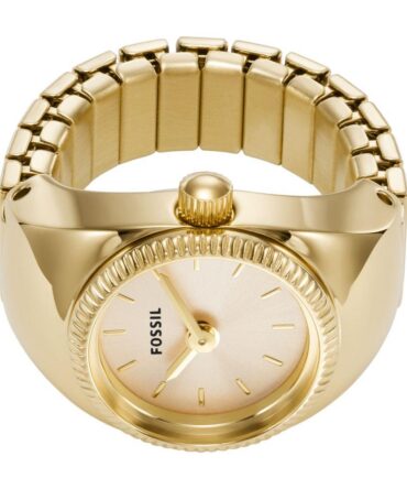 Fossil Women's Watch Ring Two-Hand Gold-Tone Stainless Steel