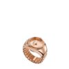 Fossil Women's Watch Ring Two-Hand Rose Gold-Tone Stainless Steel