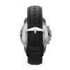 Fossil Men's Grant Silver Round Leather Watch