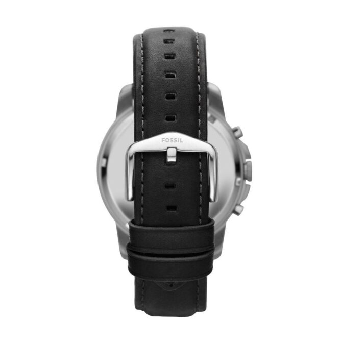 Fossil Men's Grant Silver Round Leather Watch