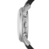 Fossil Men's Grant Silver Round Leather Watch