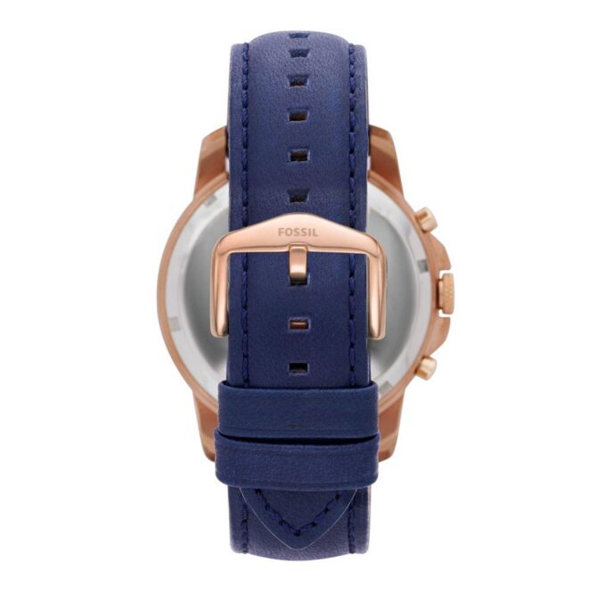 Fossil Men's Grant Rose Gold Round Leather Watch