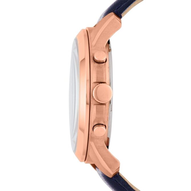 Fossil Men's Grant Rose Gold Round Leather Watch