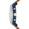 Fossil Men's Grant Blue Round Leather Watch