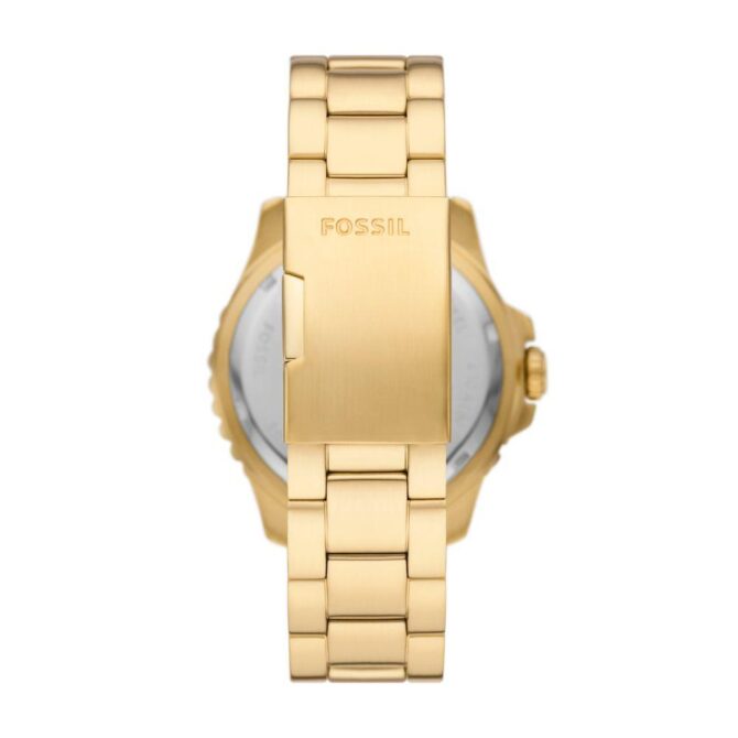 Fossil Men's Blue GMT Gold-Tone Stainless Steel Watch