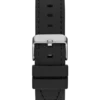 GUESS Mens Black Silver Tone Multi-function Watch