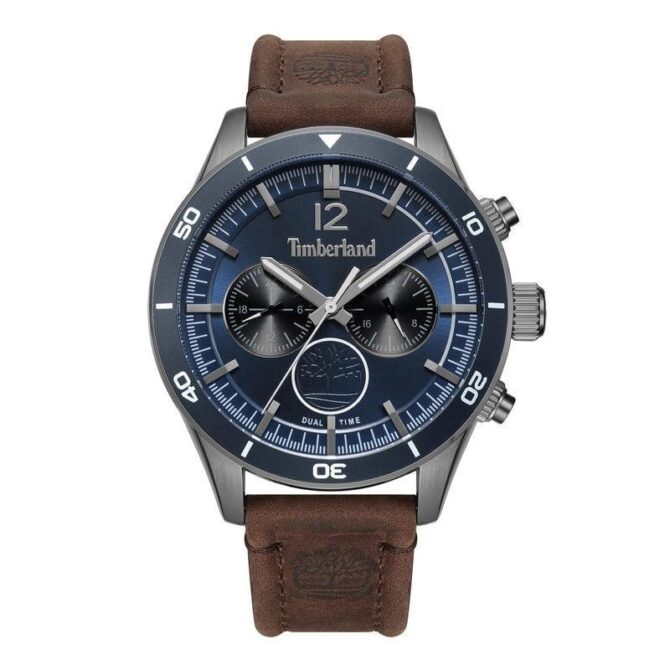 Timberland Gents Ashmont Blue Dial 3 Hands, Dual Time Watch