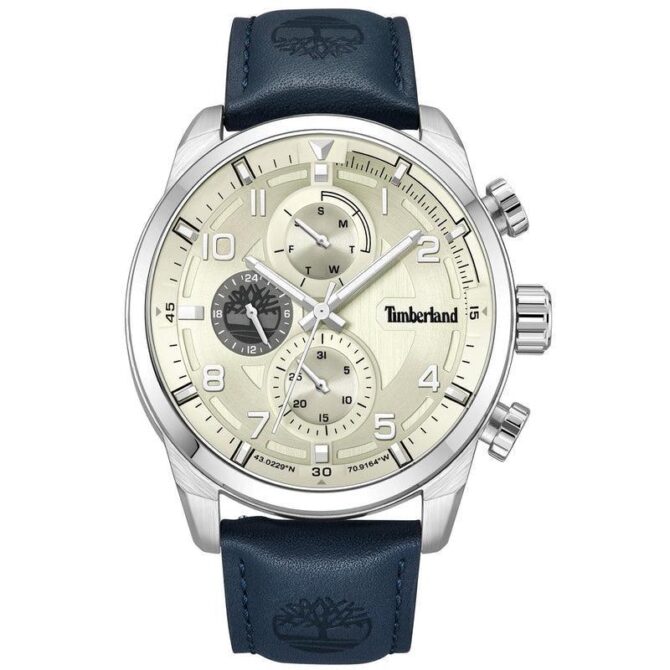 Timberland Gents Henniker Ii White Dial 3 Hands, Multifunction Watch